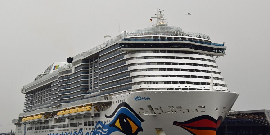 AIDAnova in the port of Hamburg