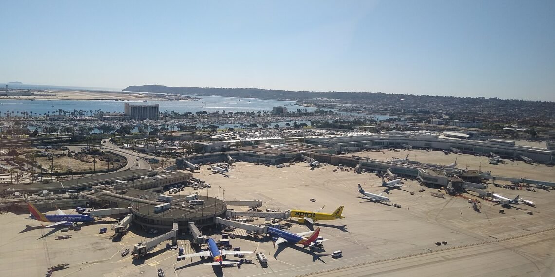 Aerial photograph of San Diego airport 1