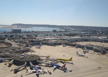 Aerial photograph of San Diego airport 1