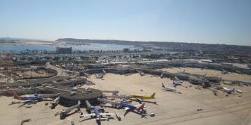 Aerial photograph of San Diego airport 1
