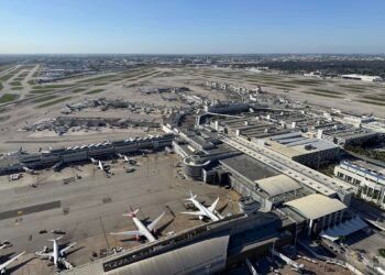 Aerial view of Miami International Airport in 2026