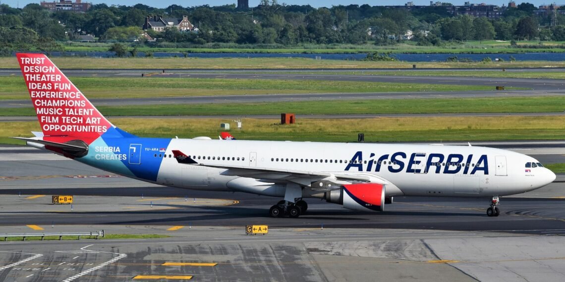 Air Serbia Airbus A330-200 at New York JFK