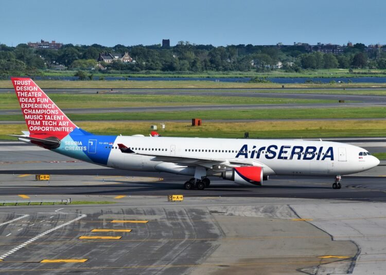 Air Serbia Airbus A330-200 at New York JFK