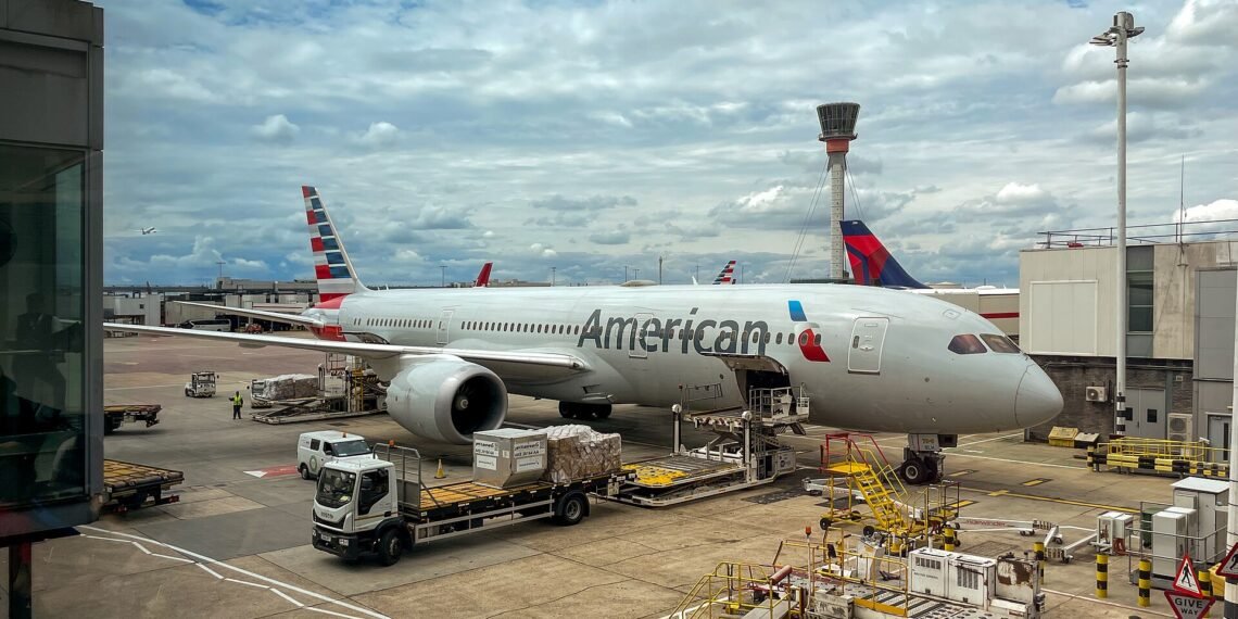 American Airlines Boeing 787-9 at the gate