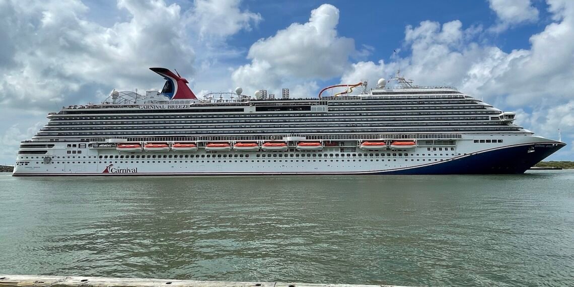 Carnival Breeze departing Galveston, Texas