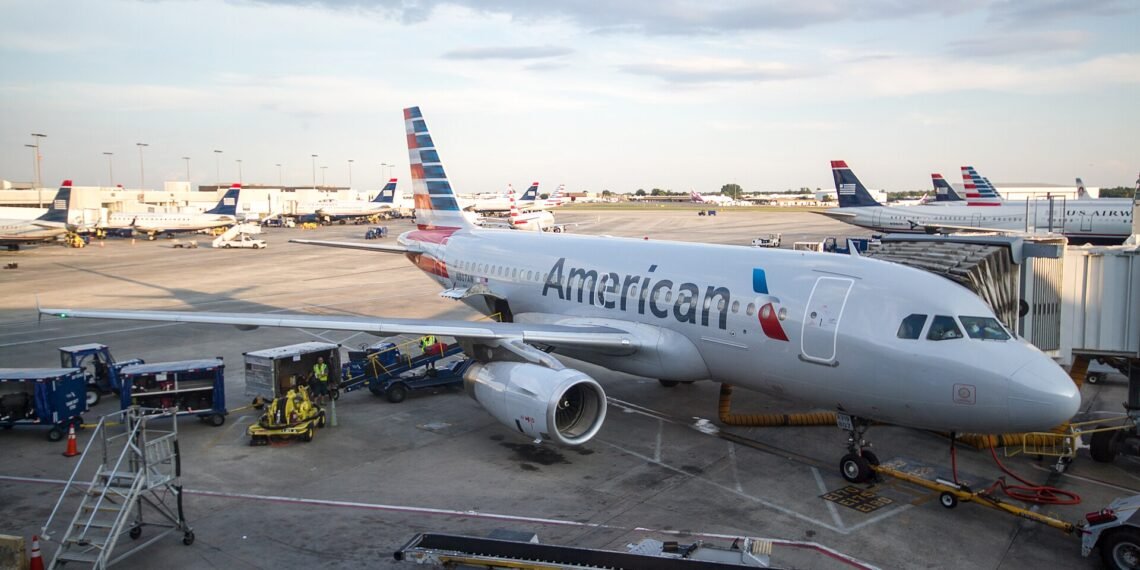 Aircraft at the gates at Charlotte Douglas International Airport