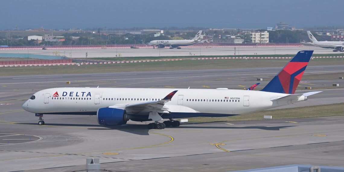 Delta Air Lines Airbus A350-900 N507DN at Taoyuan February 2026 2