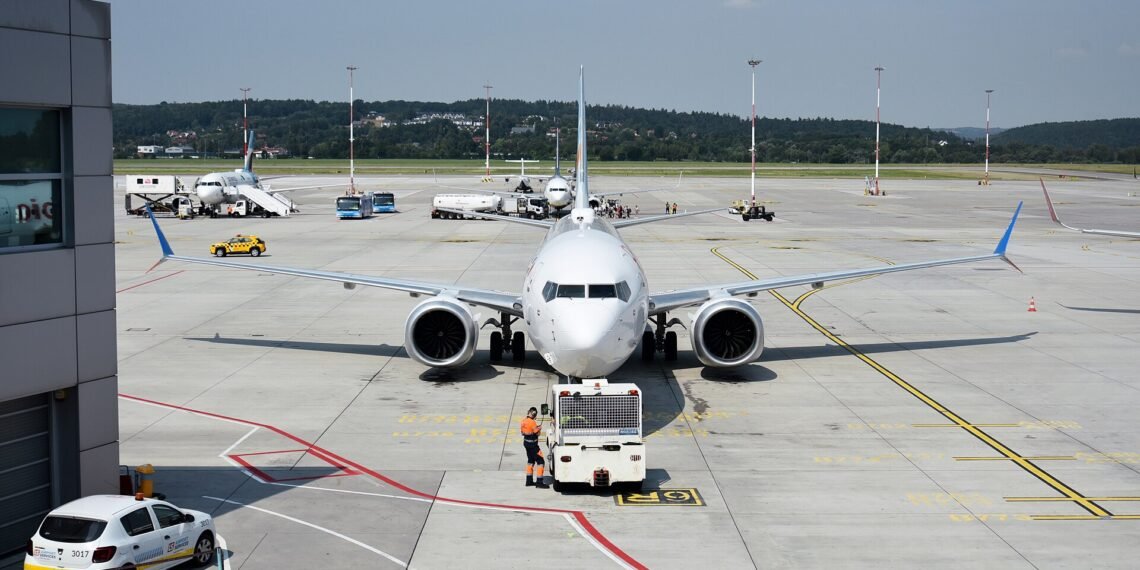 flydubai Boeing 737 MAX 8 at Kraków