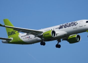 airBaltic Airbus A220-300 at Frankfurt Airport