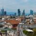 Milan skyline seen from the Duomo roof