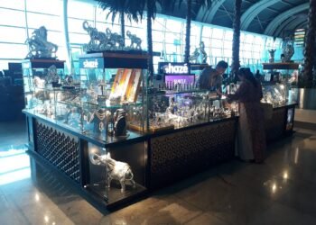 Inside Chhatrapati Shivaji Maharaj International Airport in Mumbai