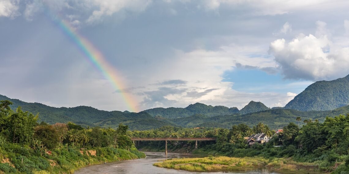 Old Bridge over the Nam Khan, Luang Prabang, Laos