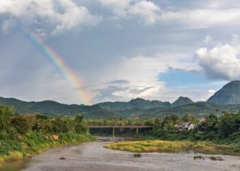 Old Bridge over the Nam Khan, Luang Prabang, Laos