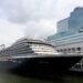 Holland America's Zuiderdam moored at the Canada Place cruise terminal in Vancouver