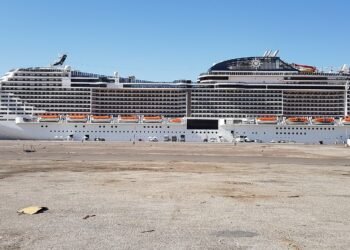 MSC Bellissima docked in port