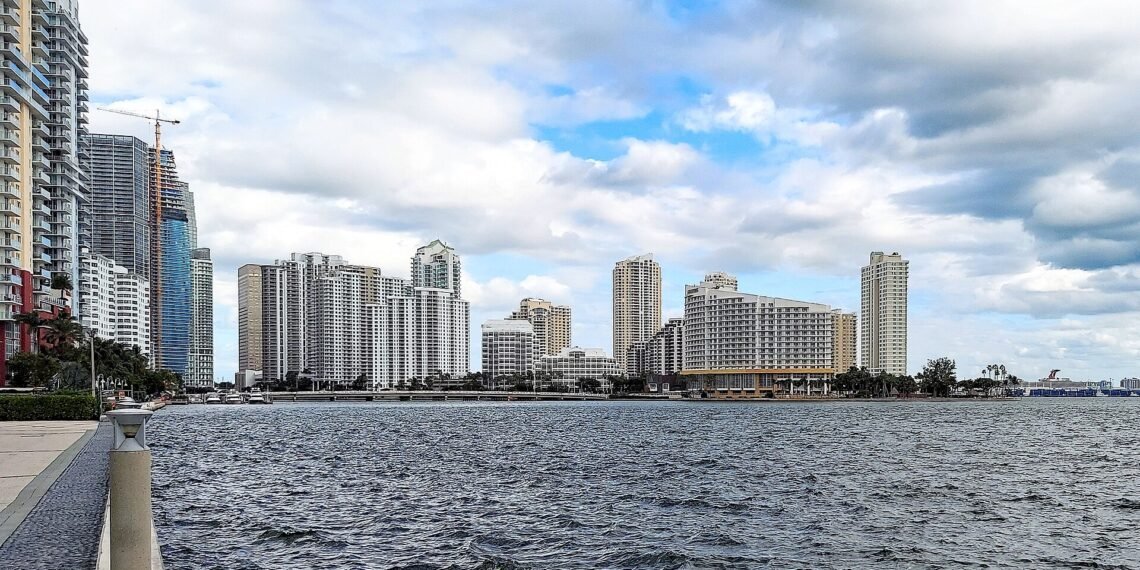 View of Brickell Key, Miami
