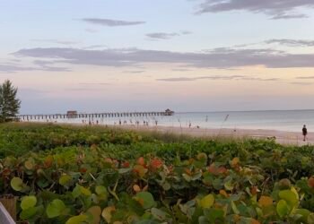 Naples, Florida pier at sunset