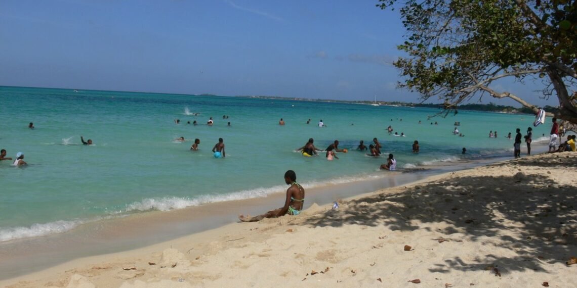 Negril beach in western Jamaica
