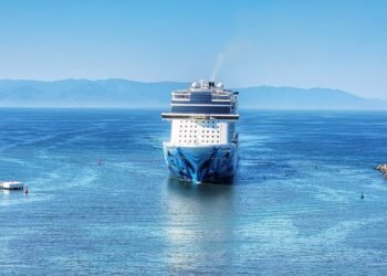 Norwegian Bliss Cruise Ship Entering Puerto Vallarta Harbor