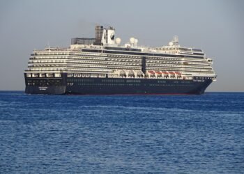 Holland America Line's Oosterdam leaving Rhodes, Greece