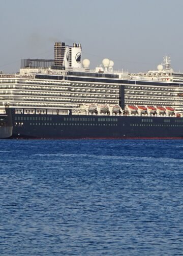 Holland America Line's Oosterdam leaving Rhodes, Greece