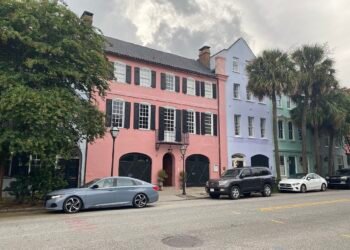Rainbow Row in Charleston, South Carolina