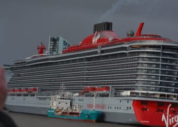 Virgin Voyages' Scarlet Lady in Liverpool