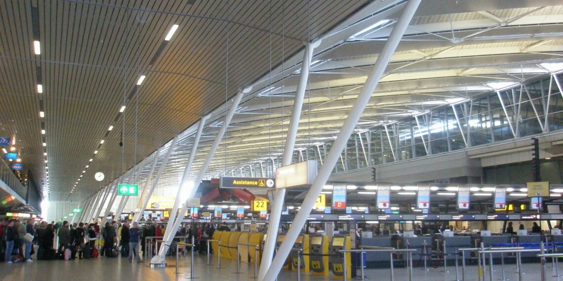 Departures hall at Amsterdam Schiphol Airport