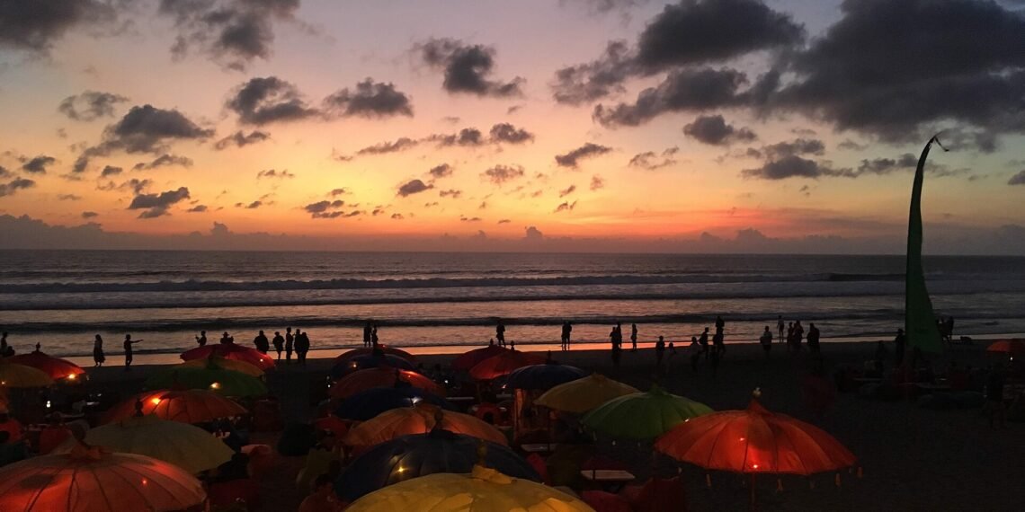 Seminyak Beach at sunset, Bali