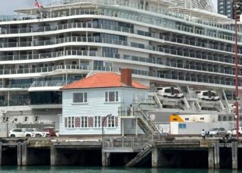 Silversea ship Silver Nova docked in Auckland