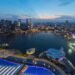 Skylines of the Central Business District, Singapore at dusk