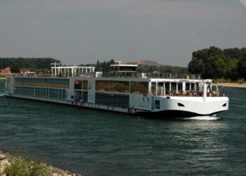 Viking river cruise ship Viking Ingvi on the Rhine at Speyer, Germany