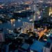 Bangkok skyline in the evening