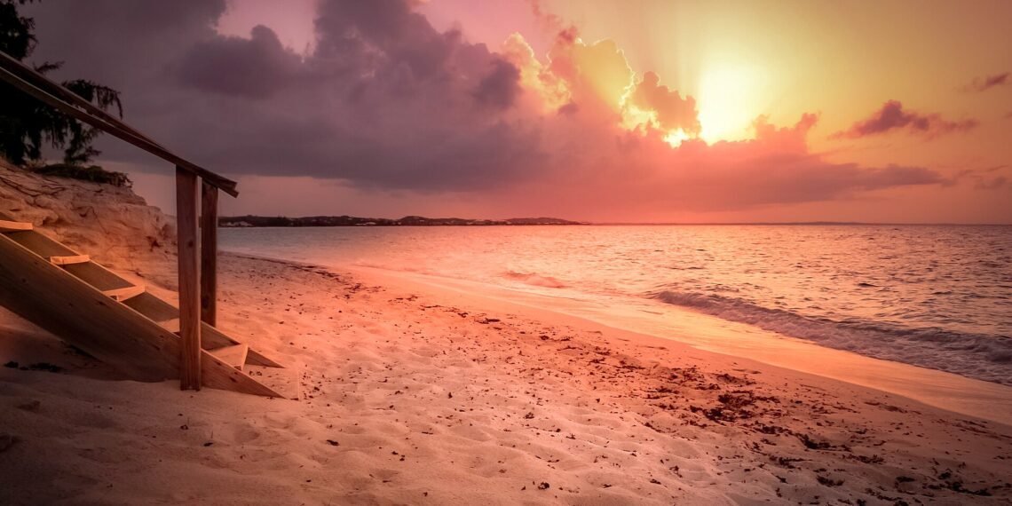 Sunset over Grace Bay, Providenciales, Turks and Caicos