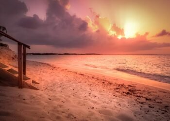 Sunset over Grace Bay, Providenciales, Turks and Caicos