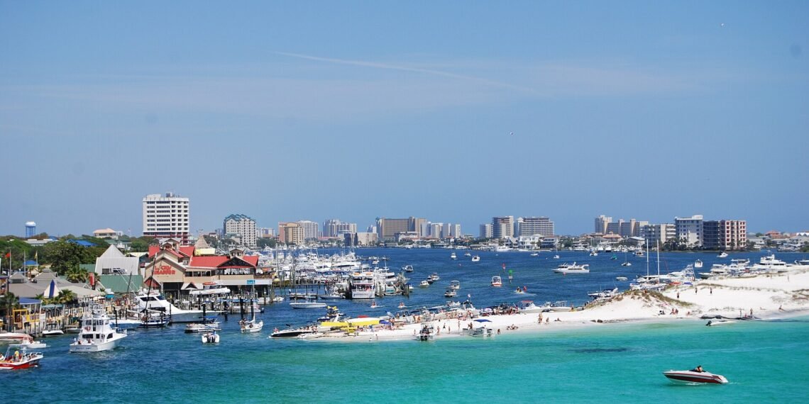 View of Destin, Florida from the Destin Harbor