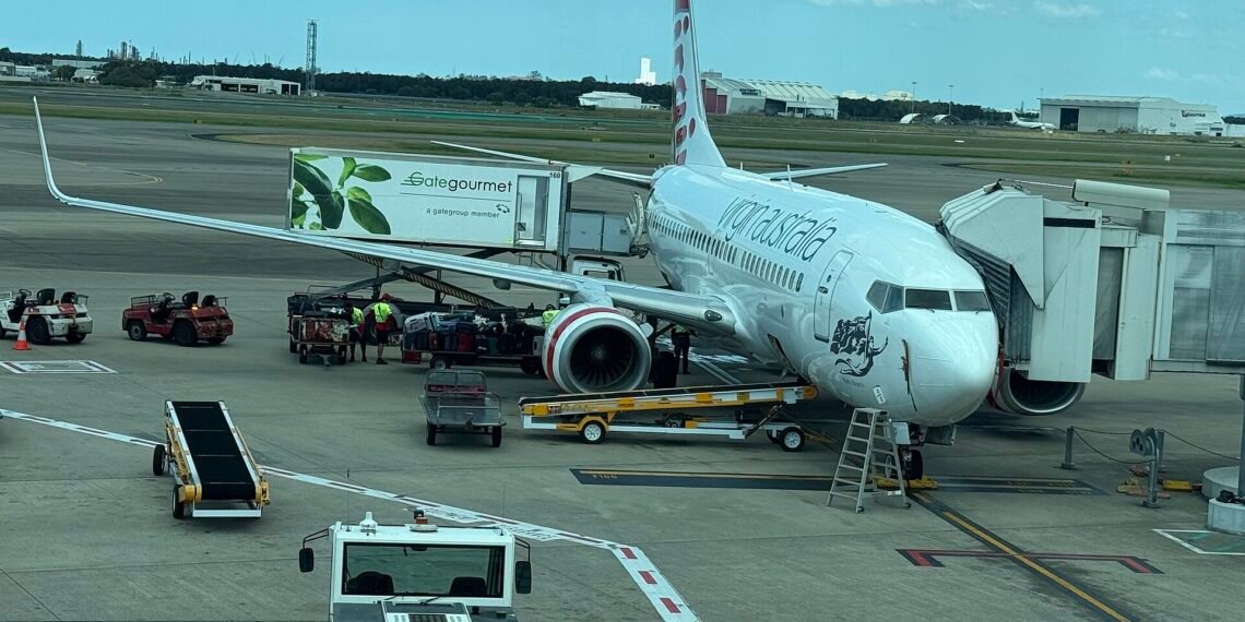 Virgin Australia Boeing 737 at Brisbane Airport