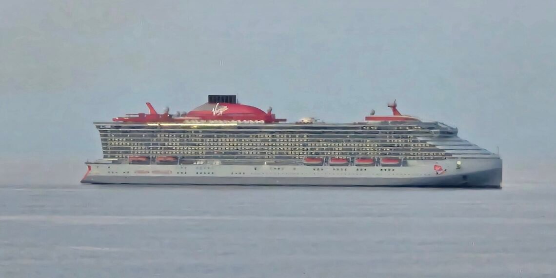 Virgin Voyages' Brilliant Lady cruise ship at sea