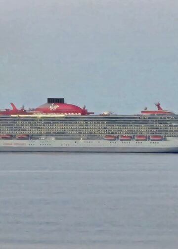 Virgin Voyages' Brilliant Lady cruise ship at sea