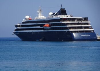Atlas Ocean Voyages ship World Navigator in Rhodes