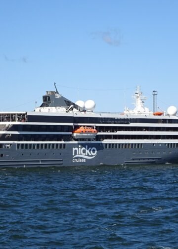 Expedition cruise ship World Voyager moored in Tallinn, Estonia