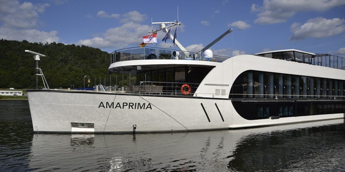 AmaWaterways river cruise ship AmaPrima on the Danube at Vilshofen