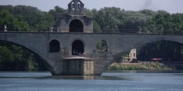 Avignon - River Rhone - Pont d'Avignon - Saint Nicholas' Chapel