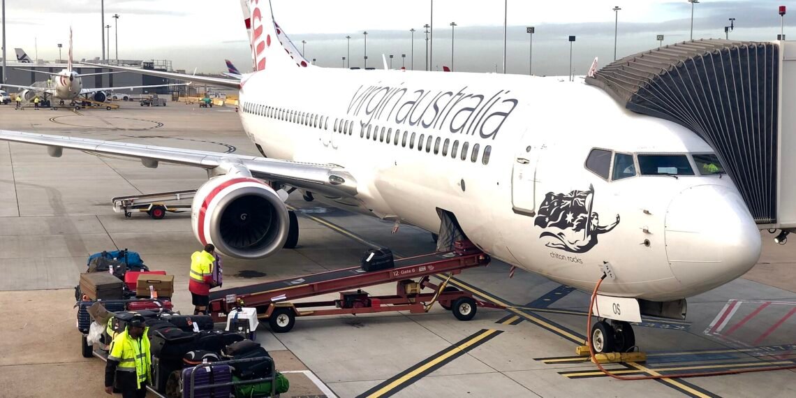 Boeing 737-800 Chiton Rocks of Virgin Australia at Melbourne Airport