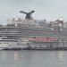 Carnival Panorama docked at the Long Beach Cruise Terminal, California