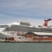 Carnival Sunshine cruise ship in port at Livorno, Italy