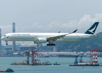 Cathay Pacific Airbus A350-1000 B-LXB in flight
