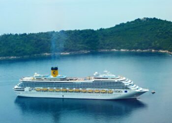 Costa Fortuna, the ship now renamed Beachcomber by Margaritaville at Sea, near Dubrovnik