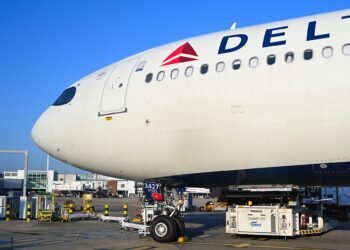 Delta Airbus A330-900 N427DX at London Heathrow stand 357 April 2025 2