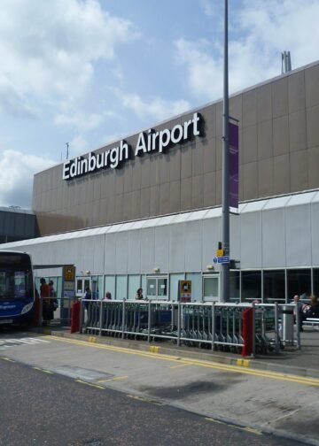 Exterior of the terminal building at Edinburgh Airport